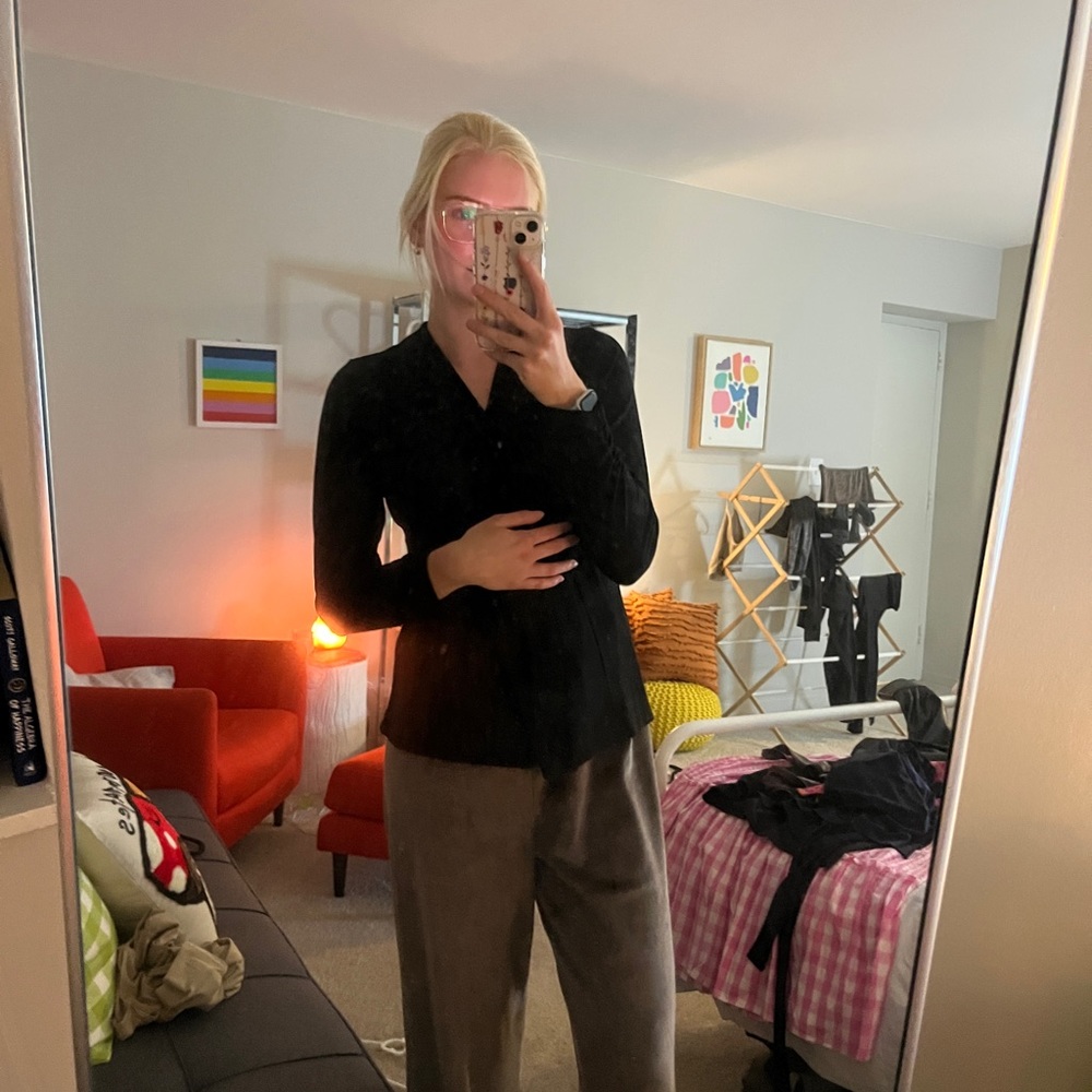 Black work cardigan